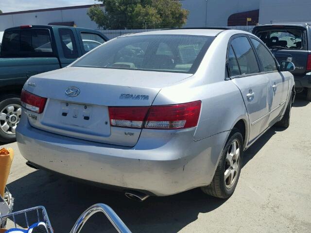 5NPEU46F06H061048 - 2006 HYUNDAI SONATA GLS SILVER photo 4