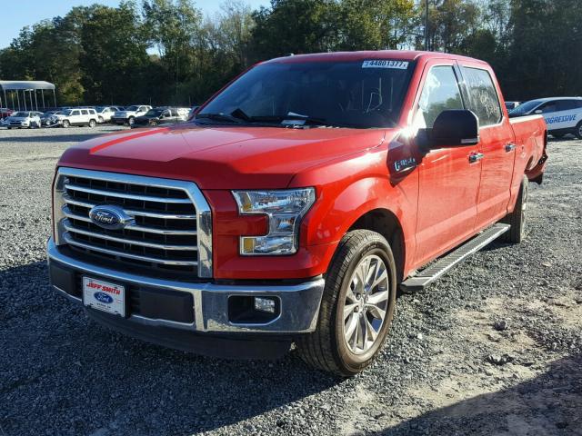 1FTEW1CF0GFC96512 - 2016 FORD F150 RED photo 2