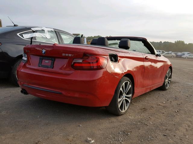 WBA1K7C52FV472546 - 2015 BMW 228 XI RED photo 4