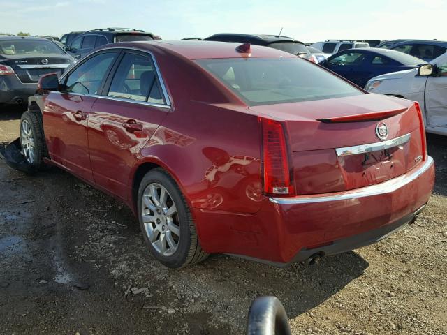 1G6DG577490109459 - 2009 CADILLAC CTS RED photo 3