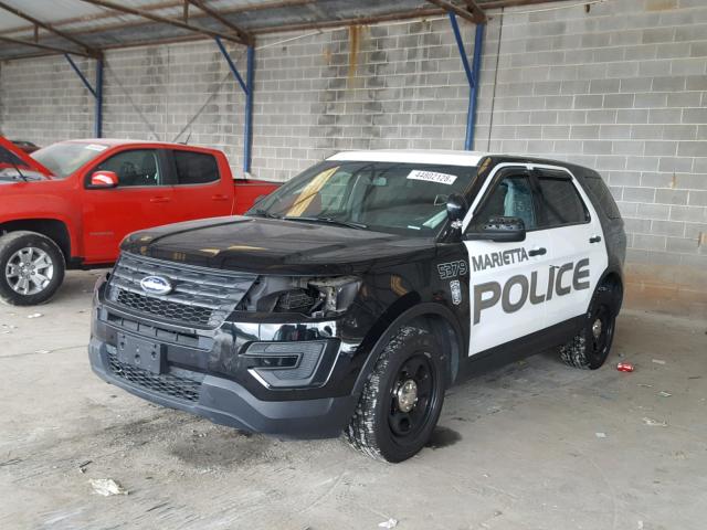 1FM5K8AR8GGB28334 - 2016 FORD EXPLORER P أسود صورة 2