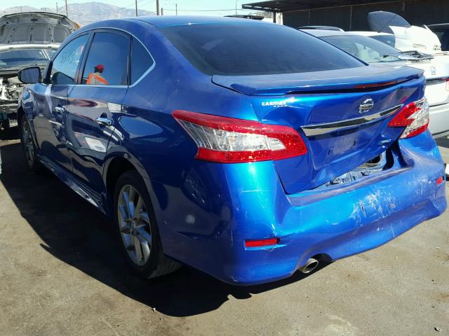 3N1AB7AP5EY271347 - 2014 NISSAN SENTRA BLUE photo 3