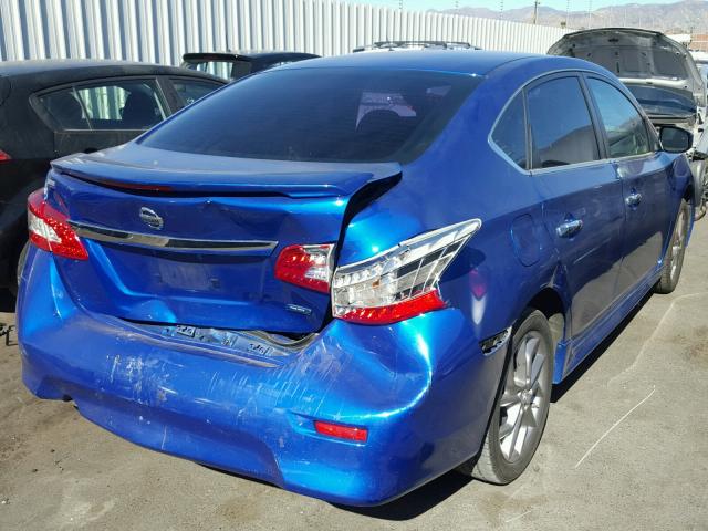 3N1AB7AP5EY271347 - 2014 NISSAN SENTRA BLUE photo 4