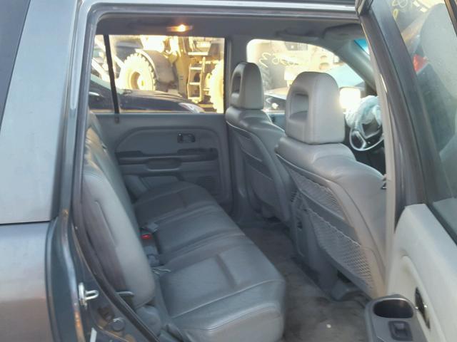 2HKYF18703H516228 - 2003 HONDA PILOT EXL GRAY photo 6