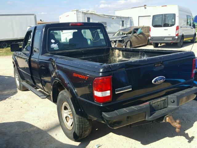 1FTYR14E19PA18905 - 2009 FORD RANGER BLACK photo 3