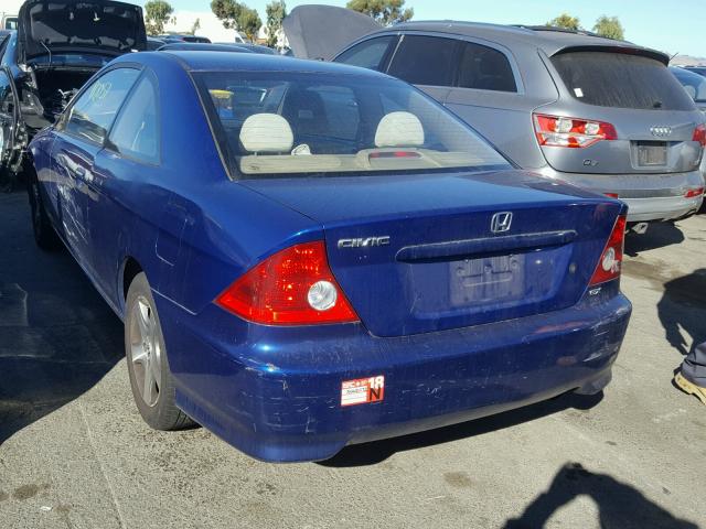 1HGEM22014L039415 - 2004 HONDA CIVIC EX BLUE photo 3