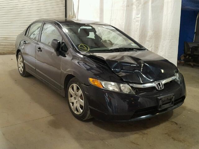 2HGFA16588H305965 - 2008 HONDA CIVIC LX BLACK photo 1