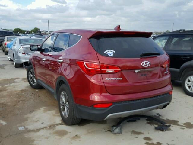 5XYZT3LB1FG294900 - 2015 HYUNDAI SANTA FE S RED photo 3