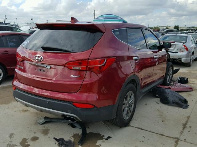 5XYZT3LB1FG294900 - 2015 HYUNDAI SANTA FE S RED photo 4