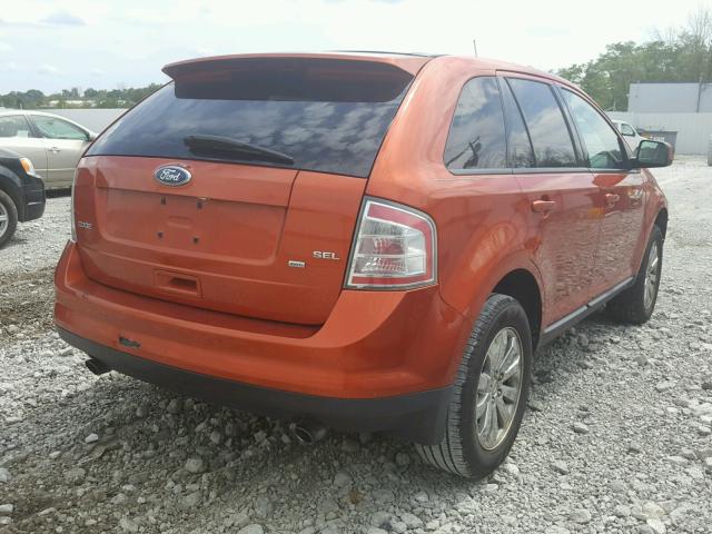 2FMDK49C57BA25495 - 2007 FORD EDGE SEL P ORANGE photo 4