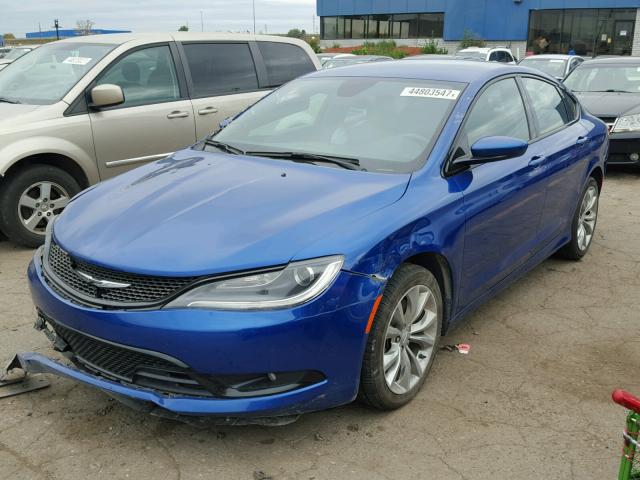 1C3CCCDG4FN627846 - 2015 CHRYSLER 200 BLUE photo 2