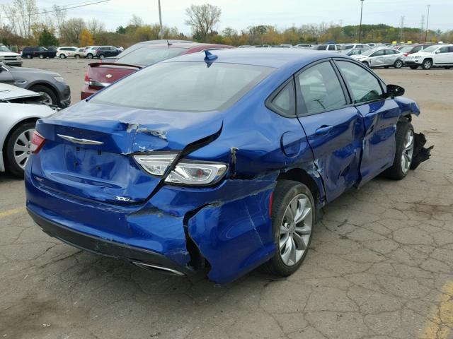 1C3CCCDG4FN627846 - 2015 CHRYSLER 200 BLUE photo 4