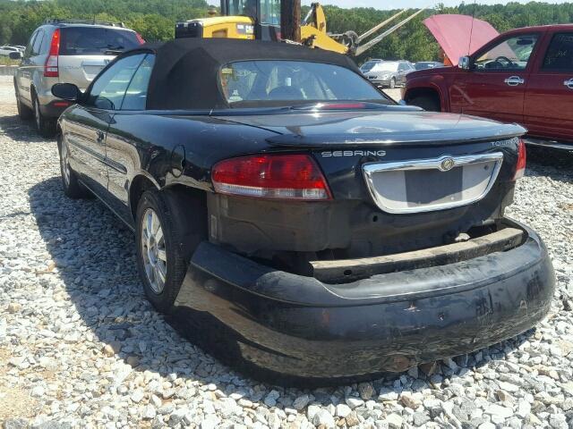 1C3EL55R94N240100 - 2004 CHRYSLER SEBRING LX BLACK photo 3