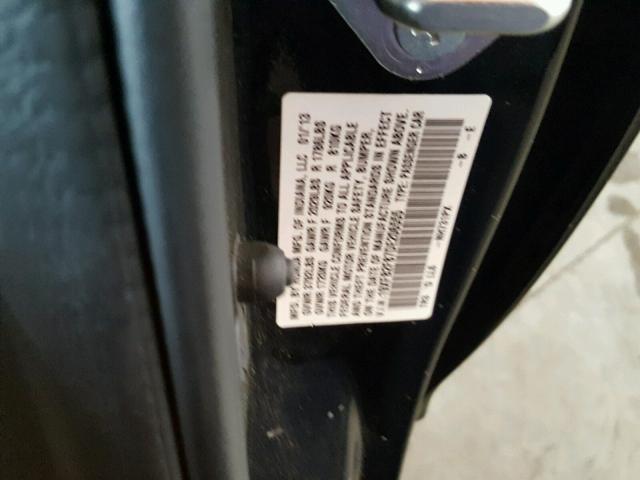 19XFB2F87DE206555 - 2013 HONDA CIVIC EX BLACK photo 10