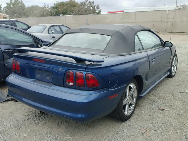 1FAFP4446WF251921 - 1998 FORD MUSTANG BLUE photo 4