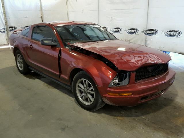 1ZVFT80NX55183698 - 2005 FORD MUSTANG BURGUNDY photo 1