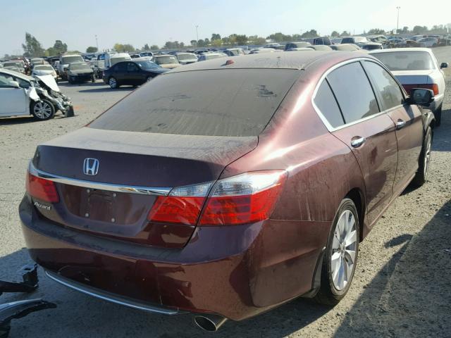 1HGCR2F86FA235728 - 2015 HONDA ACCORD EXL MAROON photo 4