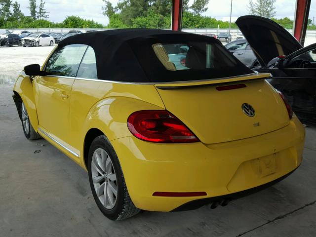 3VW5L7AT4EM801188 - 2014 VOLKSWAGEN BEETLE YELLOW photo 3