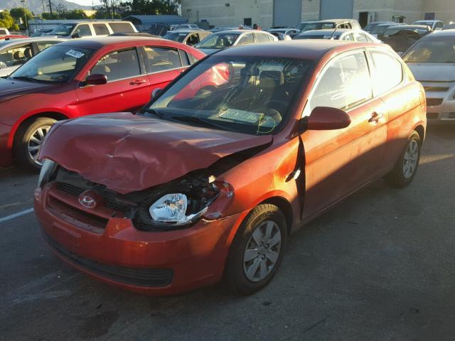 KMHCM36C28U065694 - 2008 HYUNDAI ACCENT GS RED photo 2