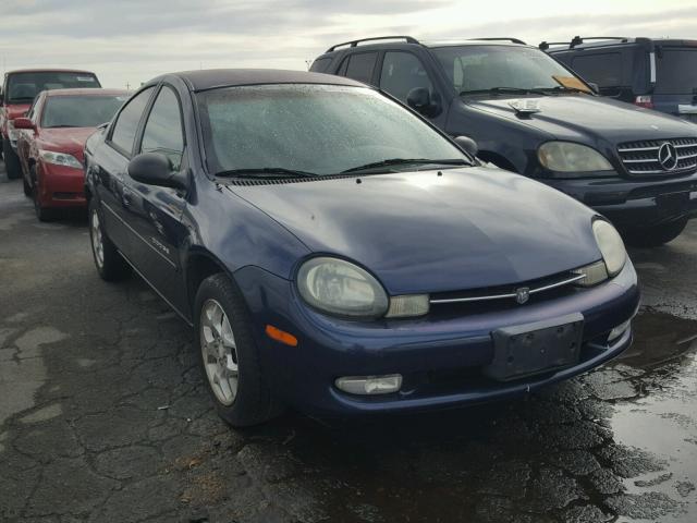 1B3ES46C8YD746792 - 2000 DODGE NEON BASE BLUE photo 1