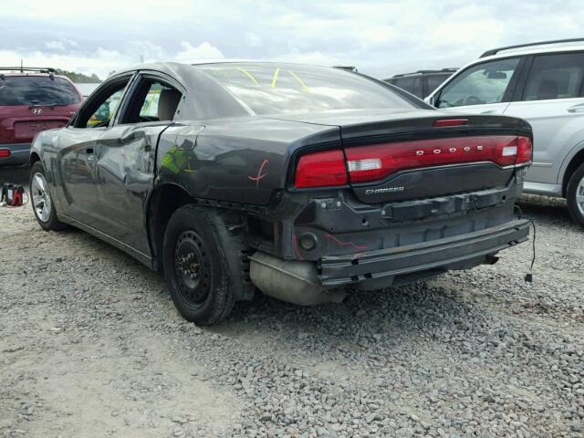 2C3CDXBG7EH265655 - 2014 DODGE CHARGER SE GRAY photo 3