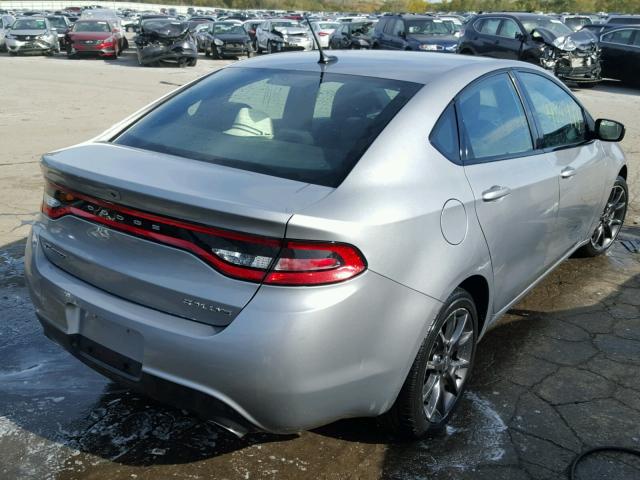 1C3CDFBB1FD299197 - 2015 DODGE DART SXT GRAY photo 4