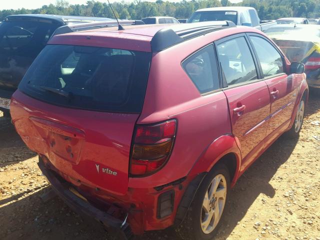 5Y2SL63885Z458408 - 2005 PONTIAC VIBE RED photo 4