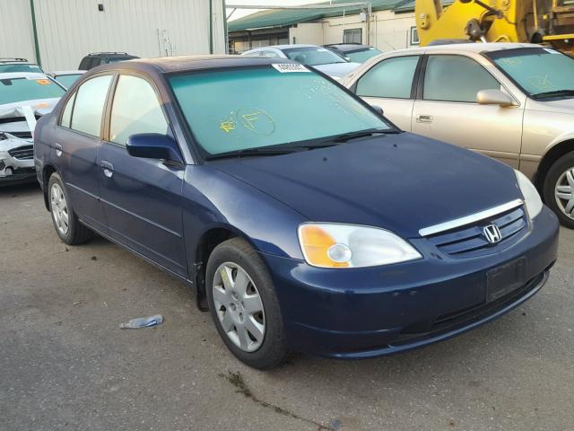 1HGES26832L038544 - 2002 HONDA CIVIC BLUE photo 1