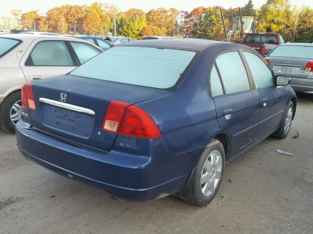 1HGES26832L038544 - 2002 HONDA CIVIC BLUE photo 4