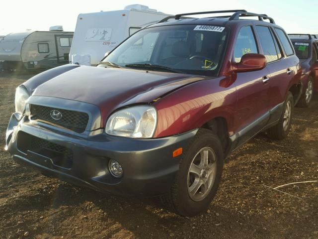 KM8SC83D41U135355 - 2001 HYUNDAI SANTA FE L RED photo 2