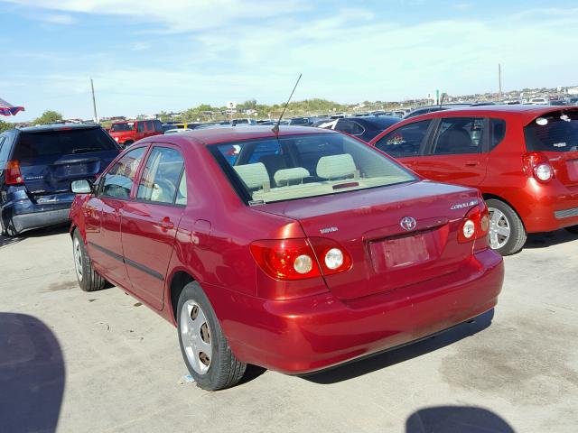 JTDBR32E360067032 - 2006 TOYOTA COROLLA CE MAROON photo 3