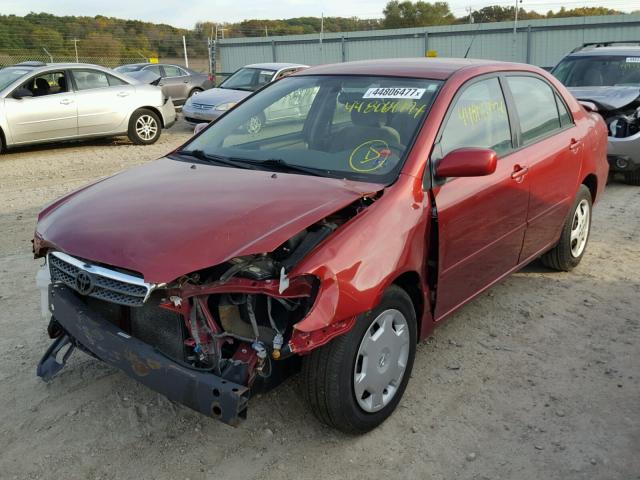 1NXBR32E05Z541831 - 2005 TOYOTA COROLLA RED photo 2