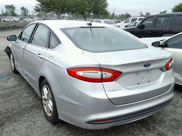 3FA6P0H75ER137617 - 2014 FORD FUSION SE SILVER photo 3