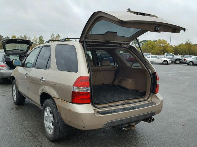 2HNYD18831H524144 - 2001 ACURA MDX TOURIN GOLD photo 3