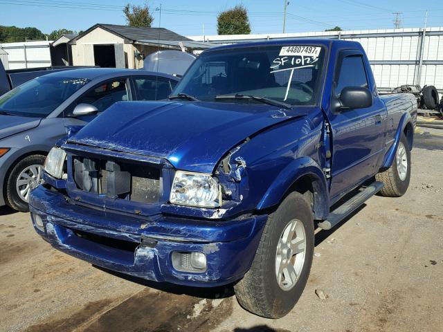 1FTYR10U05PA79668 - 2005 FORD RANGER BLUE photo 2