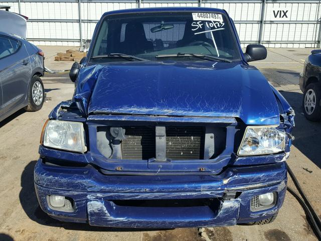 1FTYR10U05PA79668 - 2005 FORD RANGER BLUE photo 7