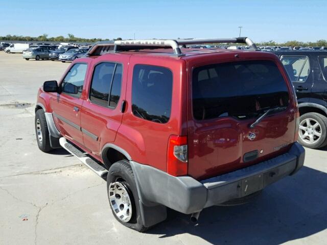 5N1ED28T31C596379 - 2001 NISSAN XTERRA XE RED photo 3