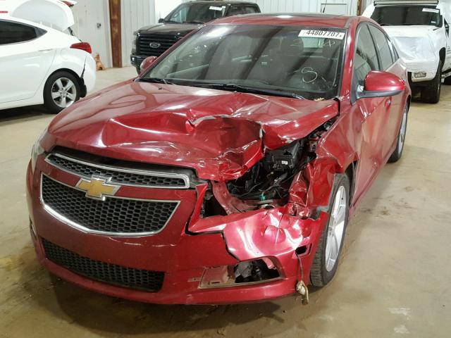 1G1PG5SC1C7172900 - 2012 CHEVROLET CRUZE LT RED photo 2