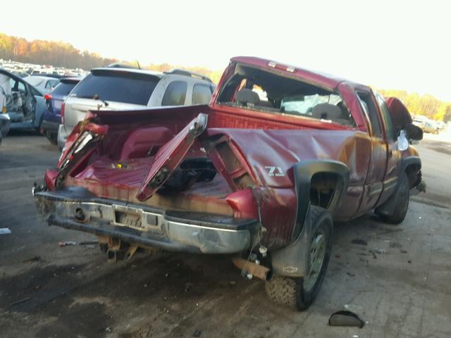 2GCEK19T541162834 - 2004 CHEVROLET SILVERADO RED photo 4