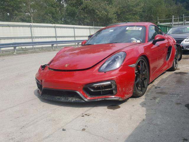 WP0AB2A80FK184576 - 2015 PORSCHE CAYMAN S RED photo 2