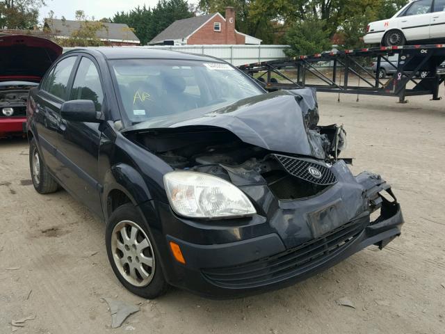 KNADE123366118417 - 2006 KIA RIO BLACK photo 1