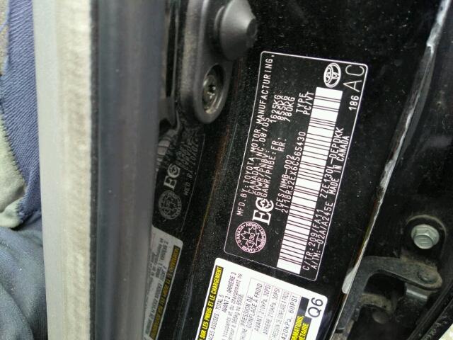 2T1BR32EX6C565430 - 2006 TOYOTA COROLLA BLACK photo 10