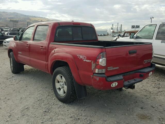 3TMJU62N79M073591 - 2009 TOYOTA TACOMA DOU RED photo 3