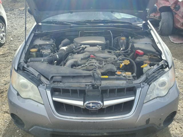 4S4BP60C287366882 - 2008 SUBARU OUTBACK GRAY photo 7