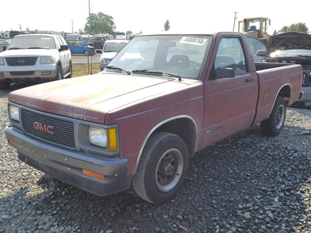 1GTCS14A9N8505480 - 1992 GMC SONOMA RED photo 2