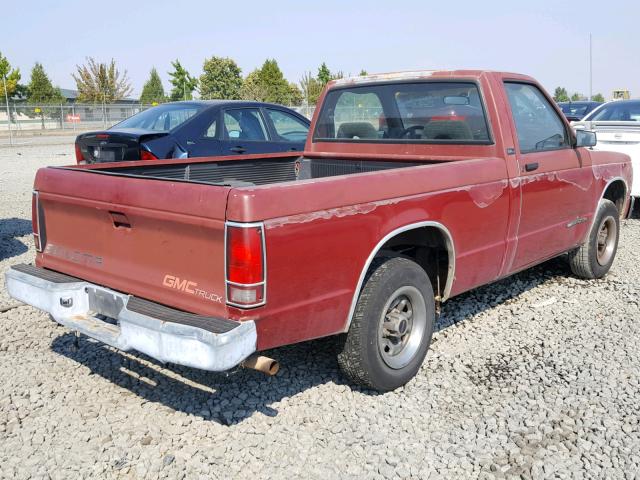 1GTCS14A9N8505480 - 1992 GMC SONOMA RED photo 4