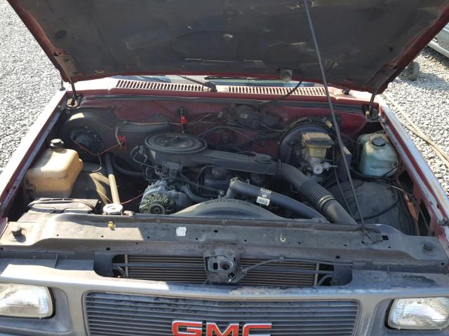 1GTCS14A9N8505480 - 1992 GMC SONOMA RED photo 7