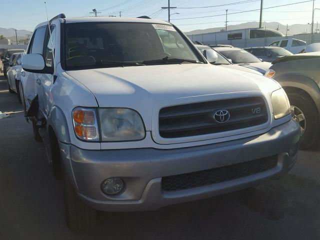 5TDZT34A23S173698 - 2003 TOYOTA SEQUOIA SR WHITE photo 1