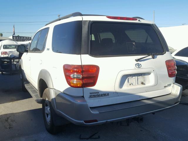 5TDZT34A23S173698 - 2003 TOYOTA SEQUOIA SR WHITE photo 3