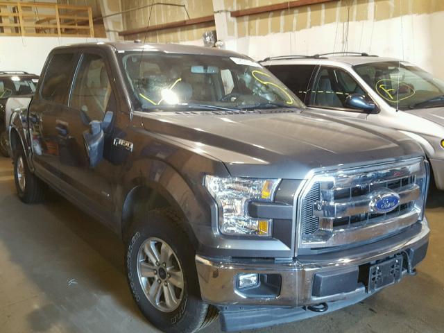 1FTEW1EG5HKD49087 - 2017 FORD F150 SUPER GRAY photo 1